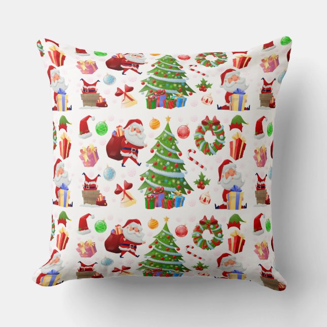 Adorables Santa And Christmas Elements    Cushion (Front)