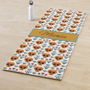 Adorables Skulls Day of the Dead Custom Yoga Mat