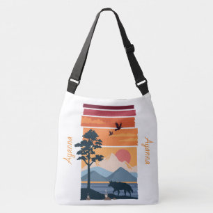 Adorables Wolf In Landscape Custom  Crossbody Bag