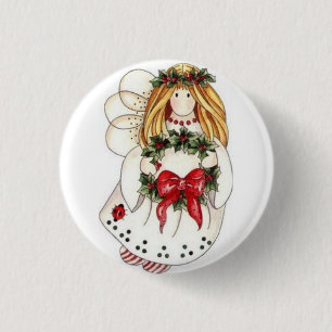 **ADORABLY AND SWEET CHRISTMAS ANGEL** FUN BUTTON