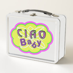 Adorably Cute “CIAO BABY” Metal Lunch Box