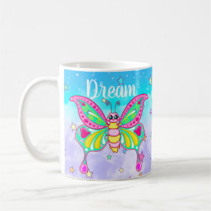Adorably Cute “Dream” Kawaii Butterfly Mug