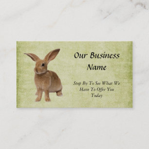Adorably Cute- Floppy Bunny- Biz Card