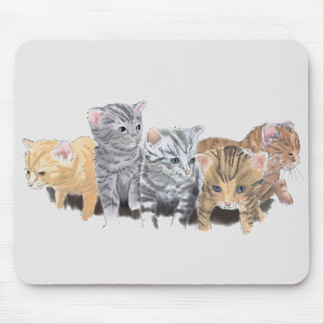 Adorably Cute Kittens Mouse Mat (Front)