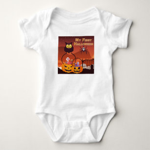 Adorably Cute “My First Halloween” Baby Bodysuit