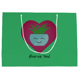Adorably Funny Aloeve You Aloe Large Gift Bag
