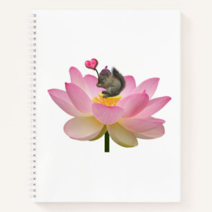 Adorably Sweet Baby Hipster Squirrel Notebook