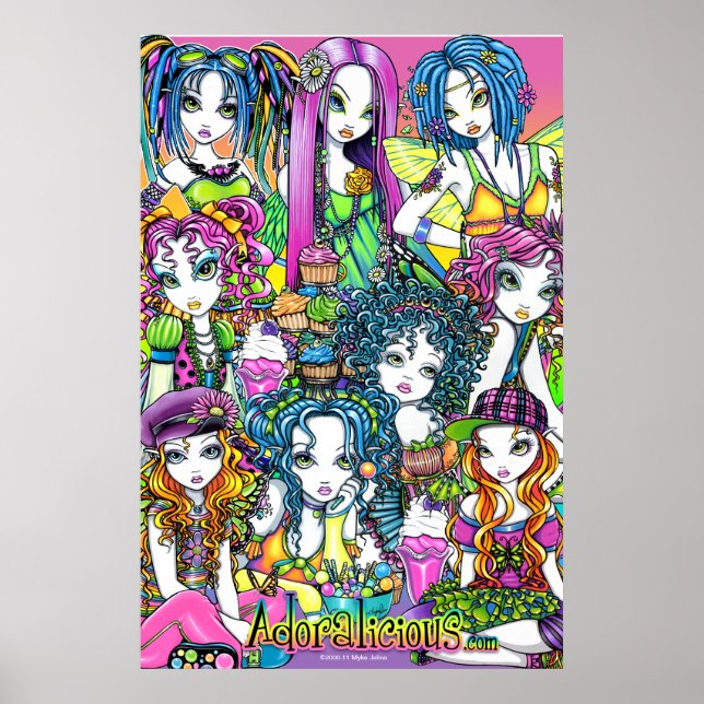 Adoralicious Rainbow Fairy Friends Poster (Front)