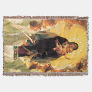 Adoration Blanket Jesus & Virgin Mary & Angels