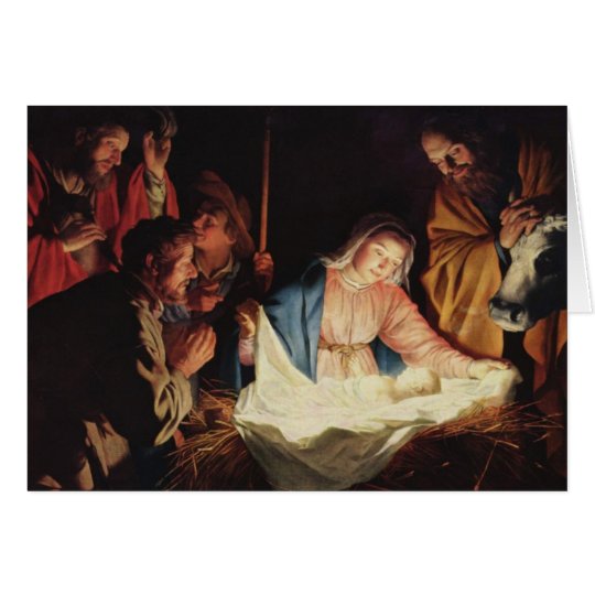 Adoration by the Shepherds by Gerard van Honthorst Card