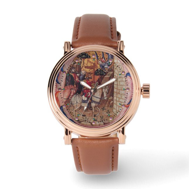 ADORATION OF MAGI AND ARCHANGEL GABRIEL ,MINIATURE WATCH (Front)