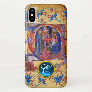 ADORATION OF MAGI CHRISTMAS PARCHMENT MONOGRAM iPhone X CASE