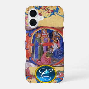 ADORATION OF MAGI CHRISTMAS PARCHMENT MONOGRAM iPhone 16 CASE