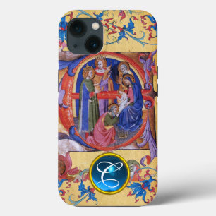 ADORATION OF MAGI CHRISTMAS PARCHMENT MONOGRAM iPhone 13 CASE