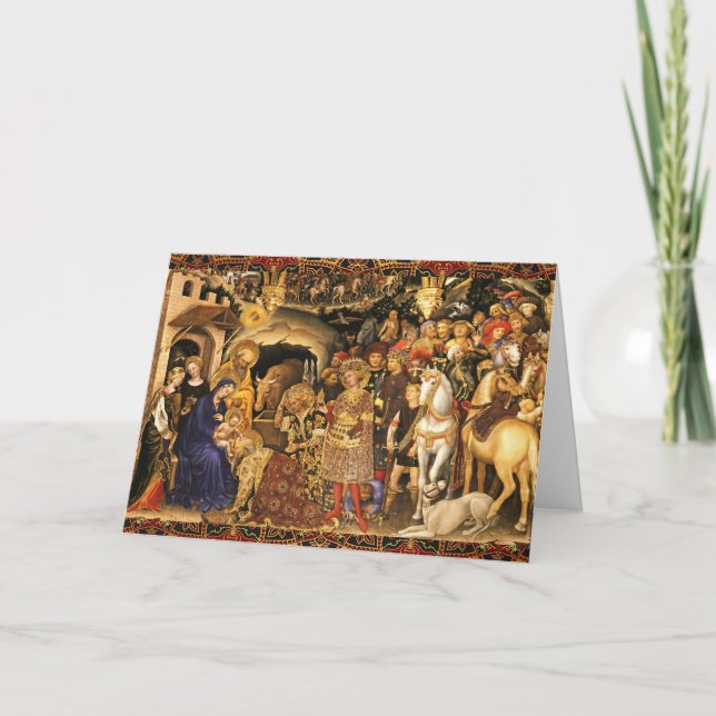 ADORATION OF MAGI  Gentile Da Fabriano, Christmas  Card (Front)