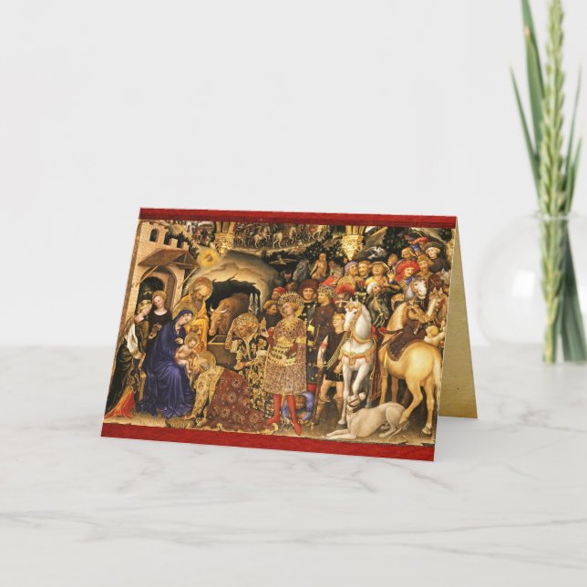 ADORATION OF MAGI  Gentile Da Fabriano, Christmas  Card (Front)
