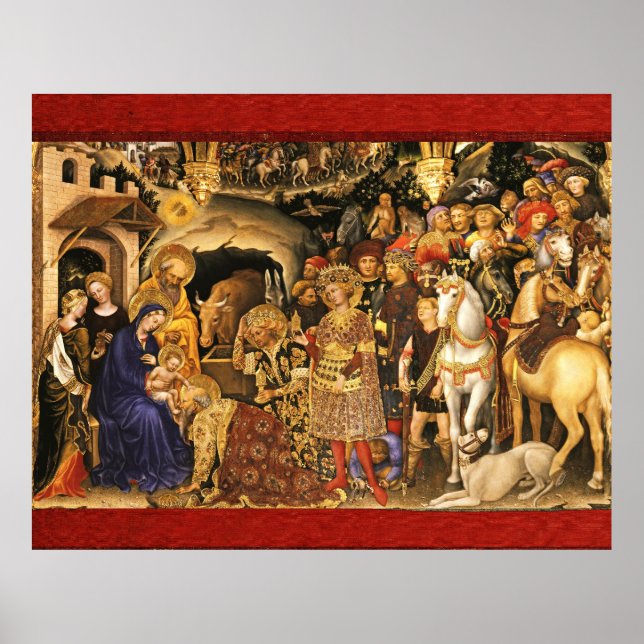 ADORATION OF MAGI  Gentile Da Fabriano, Christmas  Poster (Front)