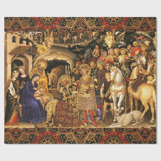 ADORATION OF MAGI  Gentile Da Fabriano, Christmas Wrapping Paper (Flat)