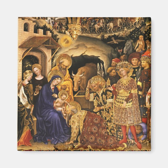 ADORATION OF MAGI  Gentile Da Fabriano, Nativity Magnet (Front)