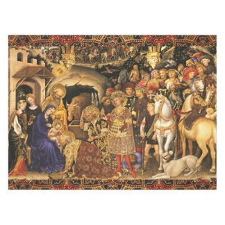 ADORATION OF MAGI  Gentile Da Fabriano, Nativity Tablecloth