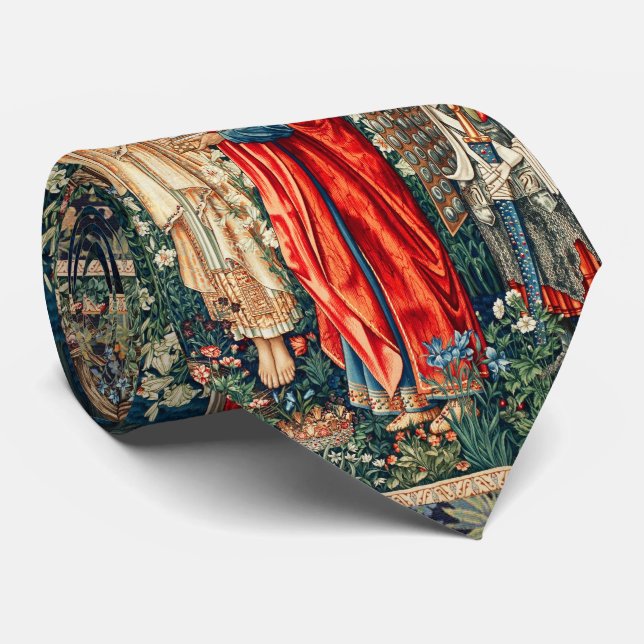 ADORATION OF MAGI Morris,Burne-Jones Christmas  Tie (Rolled)