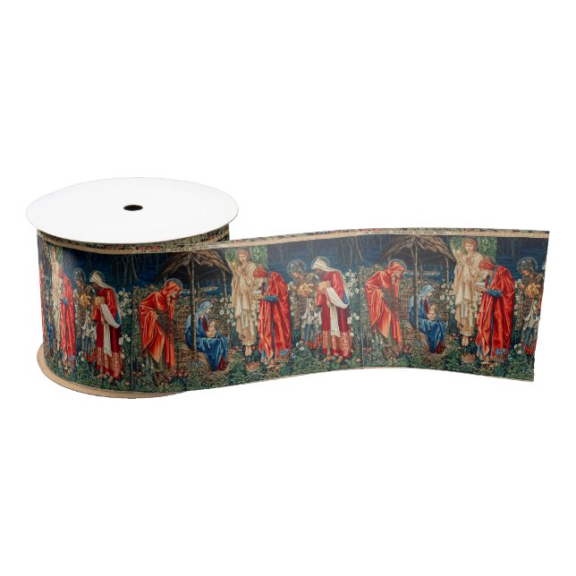 ADORATION OF MAGI Morris,Burne-Jones  Satin Ribbon (Spool)