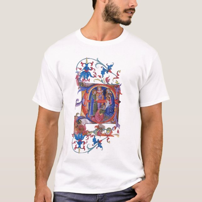 ADORATION OF MAGI NATIVITY CHRISTMAS PARCHMENT T-Shirt (Front)