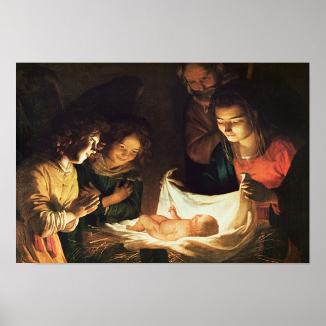 Adoration of the baby, c.1620 poster (Front)