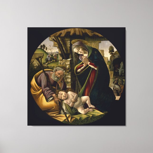 Adoration of the Christ Child Botticelli Canvas Print (Front)
