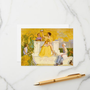 Adoration of the Home by Grant Wood Enclosure Card