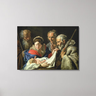 Adoration of the Infant Jesus Canvas Print