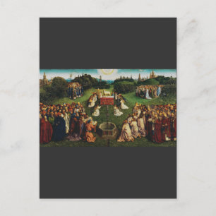 Adoration of the Lamb by Jan van Eyck Postcard