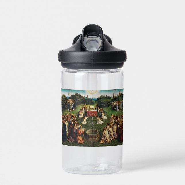 Adoration of the Lamb by Jan van Eyck Water Bottle (Front)
