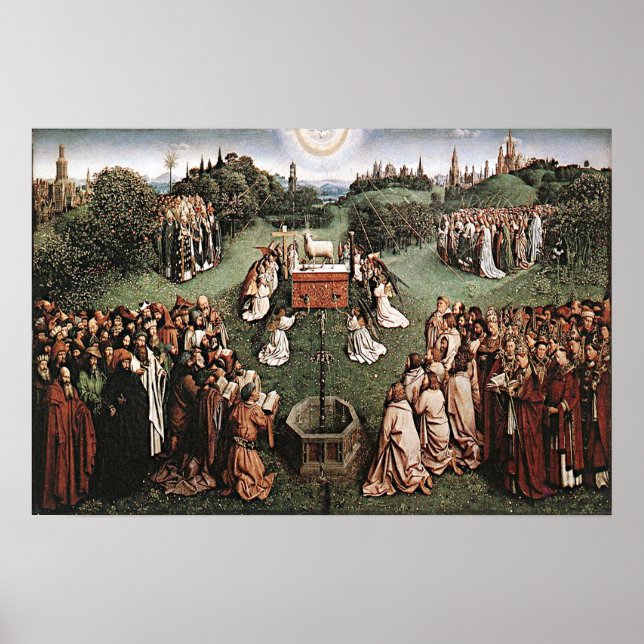 Adoration of the Lamb Jan van Eyck 1429 Poster (Front)