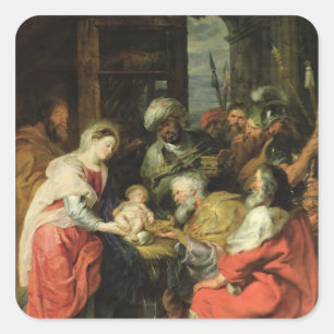 Adoration of the Magi, 1626-29 Square Sticker