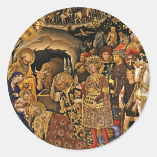 Adoration of the Magi Adorazione dei Magi Classic Round Sticker