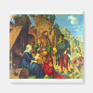 Adoration of the Magi - Albrecht Durer - c1504 Magnet