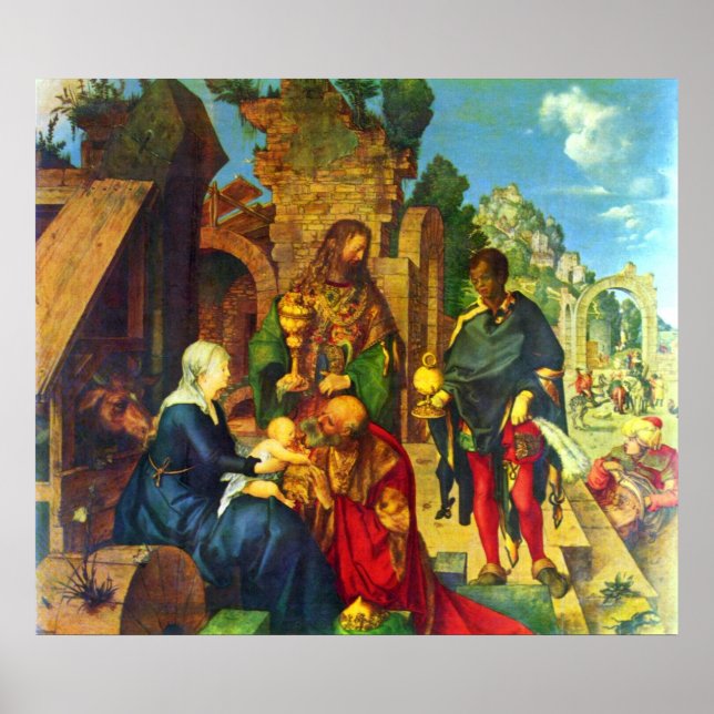 Adoration of the Magi - Albrecht Durer - c1504 Poster (Front)