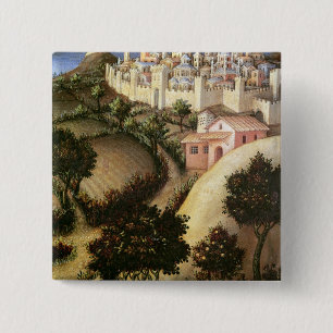 Adoration of the Magi Altarpiece 15 Cm Square Badge