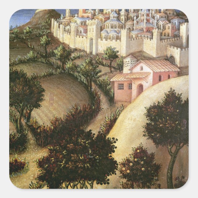 Adoration of the Magi Altarpiece Square Sticker (Front)