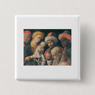 Adoration of the Magi - Andrea Mantegna 15 Cm Square Badge