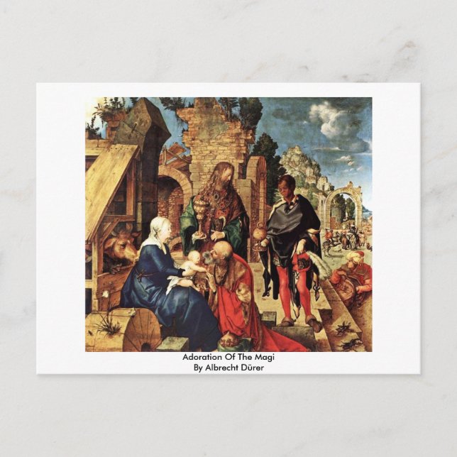 Adoration Of The Magi By Albrecht Dürer Postcard (Front)