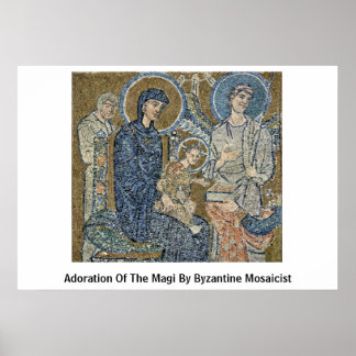 Adoration Of The Magi By Byzantine Mosaicist Poster
