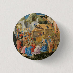 Adoration of the Magi by Fra Angelico and Filippo  3 Cm Round Badge