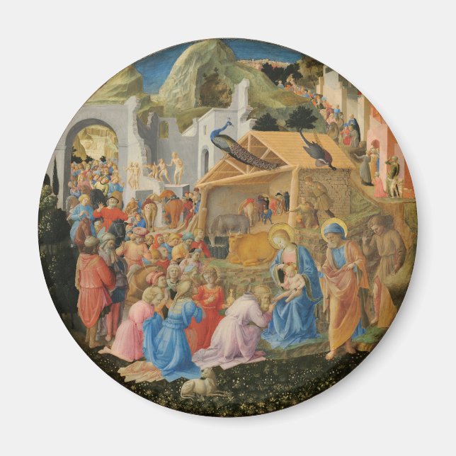 Adoration of the Magi by Fra Angelico and Filippo  Magnet (Front)