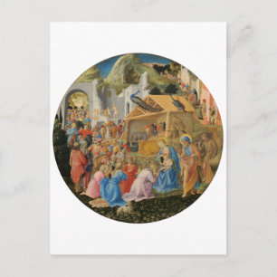 Adoration of the Magi by Fra Angelico and Filippo Postcard