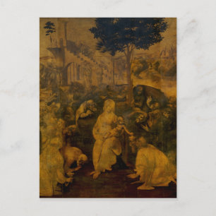 Adoration of the Magi by Leonardo da Vinci Postcard