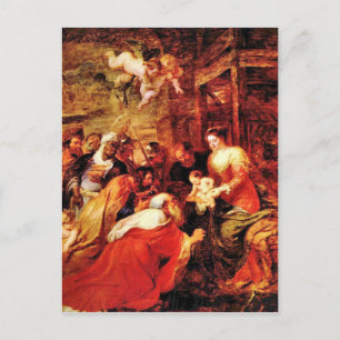 Adoration of the Magi by Paul Rubens Postcard