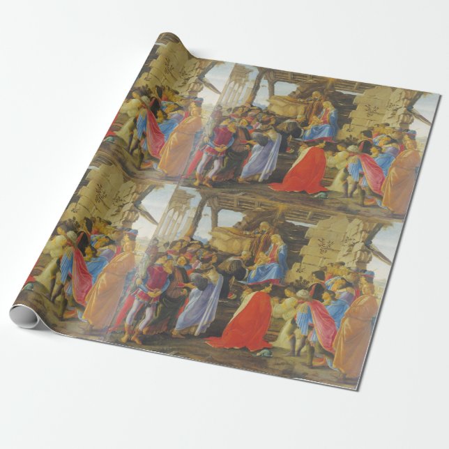 Adoration of the Magi by Sandro Botticelli 1475 Wrapping Paper (Unrolled)