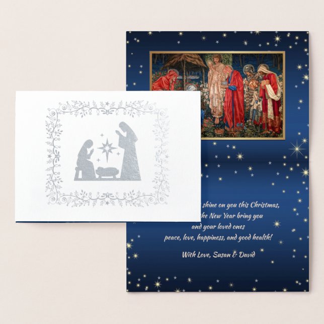Adoration of the Magi. Christmas Luxury Foil Card (Display)